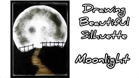 Moonlight How To Draw Beautiful Moonlight Cara Menggambar Pemandangan