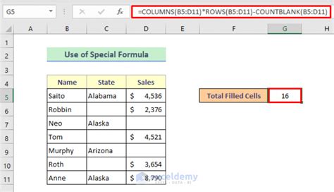 How To Count Filled Cells In Excel 5 Quick Ways Exceldemy