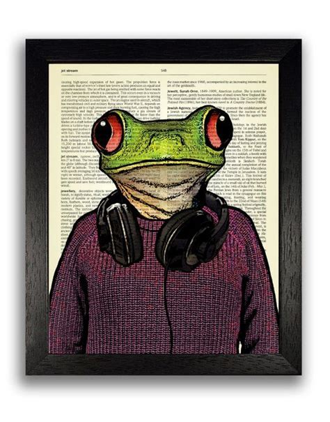 Cool Frog Poster College Dorm Room Decor Art Print Etsy College