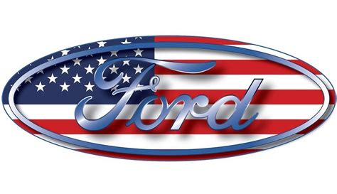 Ford Oval Emblem And American Flag Usa Car Wall Window Removable