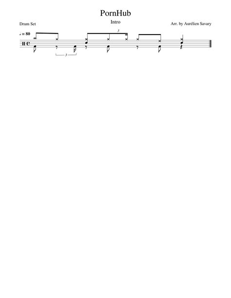 Pornhub Intro Sheet Music For Drum Group Solo
