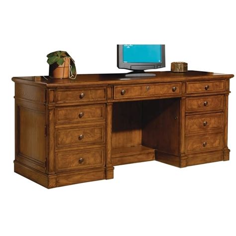 Solid Wood Credenza Executive Office Desk Home Office Overstock