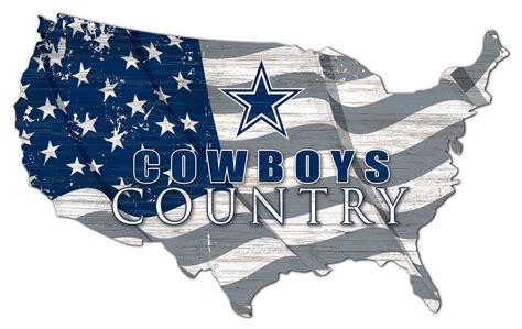 Dallas Cowboys Usa Country Flag Team Sign Wood Plaque 18 X 11 Etsy