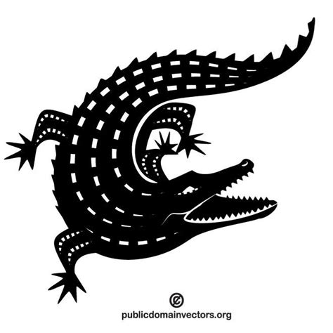 Krokodil Silhouet Royalty Free Stock Svg Vector And Clip Art