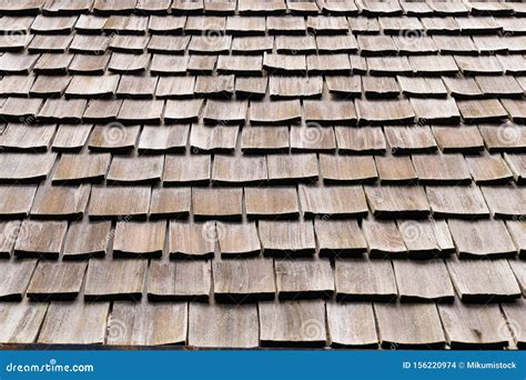 Background Of Shingle Aged Wooden Roof Detail Stock Photo Image Of