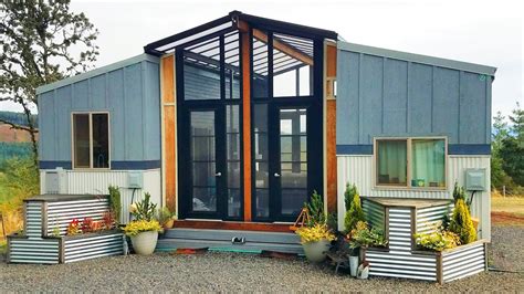 The Ohana Combines Two 24 Tiny Homes Connected With A Sunroom Deck In