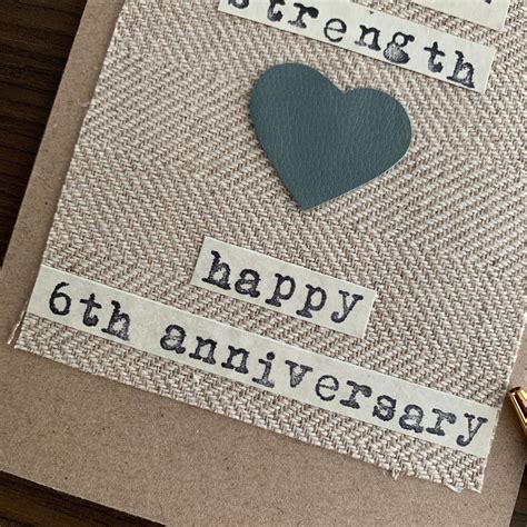 6th Anniversary Card Iron Anniversary Card For Husband For Etsy