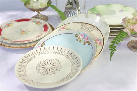 Vintage Cake Plates This Mismatched Look Gives An Beautiful Softness