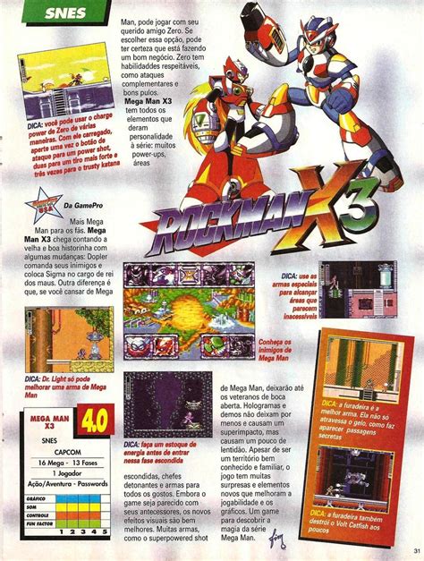 Mega Man X3 of Super Nintendo in Super GamePower nº 22