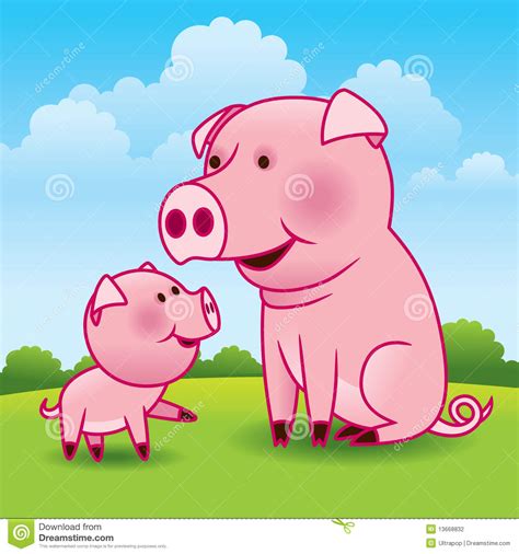 Mother Pig And Piglet Stock Photography Image 13668832