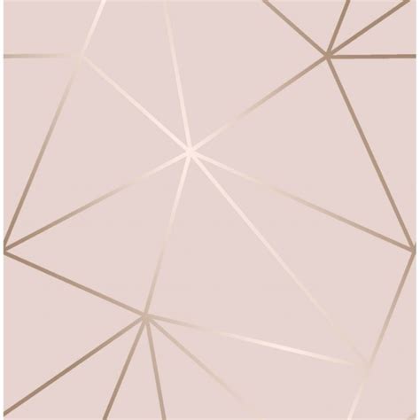 Rose Gold Geometric Pattern Art Print By Hallows X Small Metallic