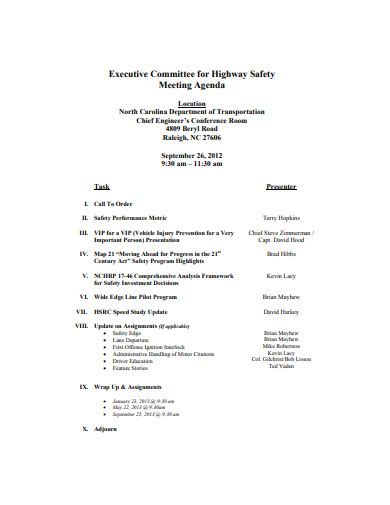 Safety Meeting Agenda 12 Examples Format Pdf Examples
