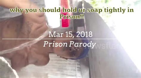 Man Bathing In A Prison Facility And Accidentally Drops His Soap Buy Sell Or Upload Video