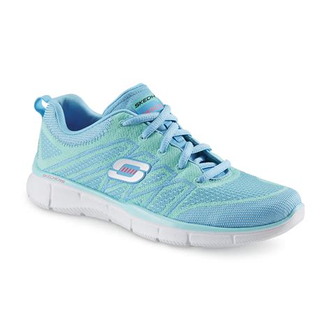 Skechers Womens Above All Stretch Knit Greenblue Athletic Shoe