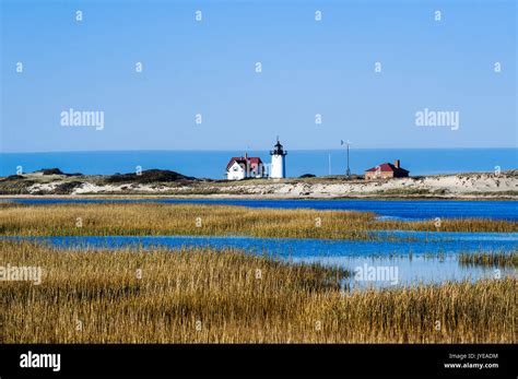 Race Point Lighthouse Provincetown Cape Cod Massachusetts Usa Stock