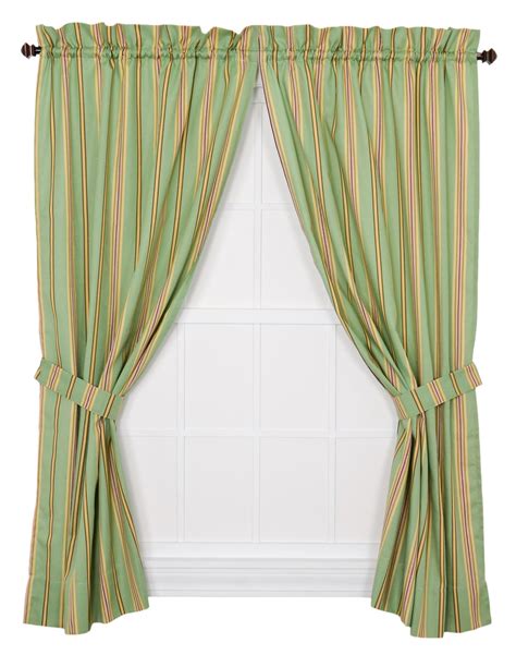 Ellis Curtain Warwick Medium Scale Stripe 68 By 63 Inch Tailored Panel