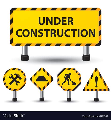 Under Construction Sign Royalty Free Vector Image