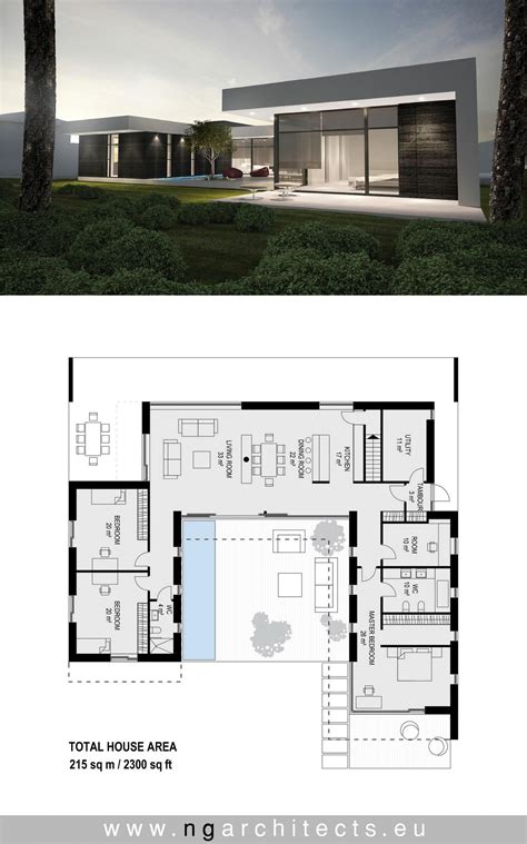 1 Floor Modern House Plan
