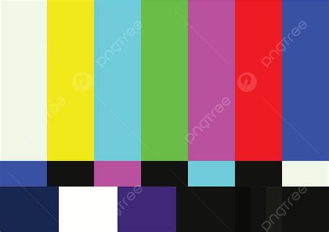 Television Color Test Pattern Graphic End Station Vector Graphic End