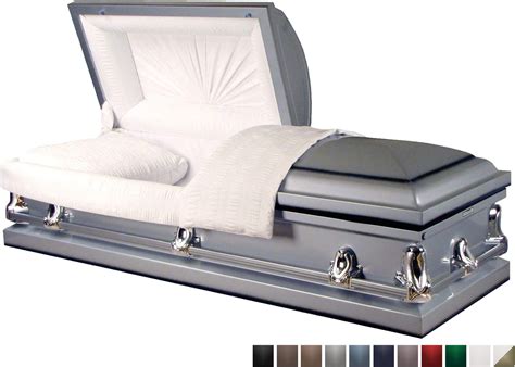 Titan Casket Orion Silver Steel Casket With White Interior Pricepulse