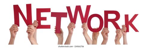 Many Hands Holding Red Word Network Stock Photo 154561736 Shutterstock