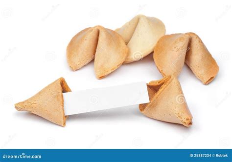 Fortune Cookie Fortunes Stock Photo Image Of White Object 25887234