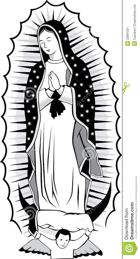 Virgen de guadalupe mexico imagenes virgen de guadalupe imágenes de la virgen santa maría dibujos de virgen tatuaje virgen imagenes de calavera tatuajes religiosos arte vectorial. Black And White Virgin Of Guadalupe Stock Vector ...