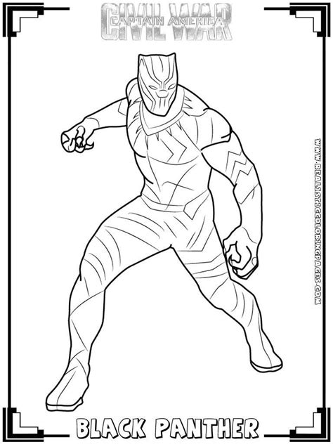 Our new hero joins the avengers team. Black Panther Coloring Page Many Interesting Cliparts ...
