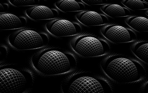 Download Wallpapers 3d Spheres Art Black Spheres 3d Art Geometric