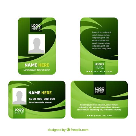 Id Card Template Vector Free Download