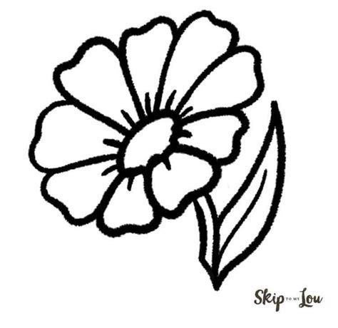 How To Draw A Flower Flower Drawing Easy Flower Drawings Easy Drawings