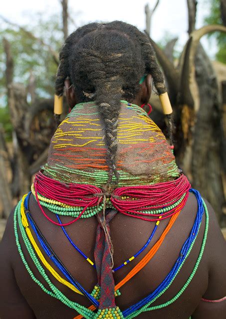 Mwila Woman With Three Nontombi Dreadlocks Meaning She Suffered A Bereavement Chibia Area