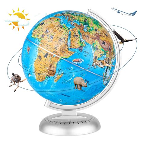 Buy Fun Lites 20cm Led Illuminated Animal World Globe Educational