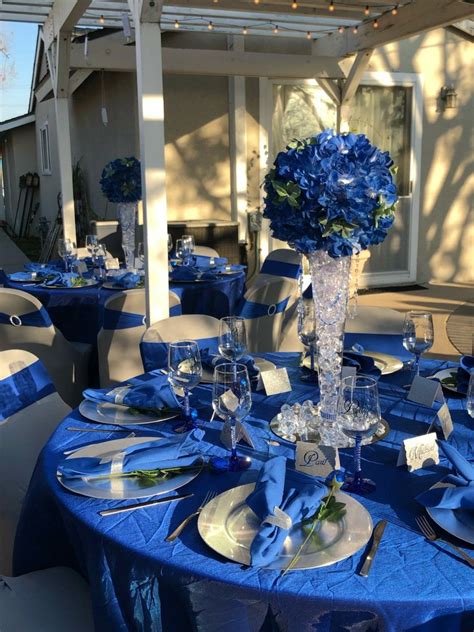 Royal Blue Quinceanera Theme Sweet 15 Party Ideas Quinceanera