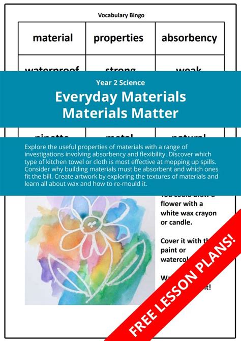 Year 2 Science Everyday Materials Materials Matter Explore The