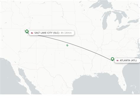 Direct (non-stop) flights from Atlanta to Salt Lake City - schedules