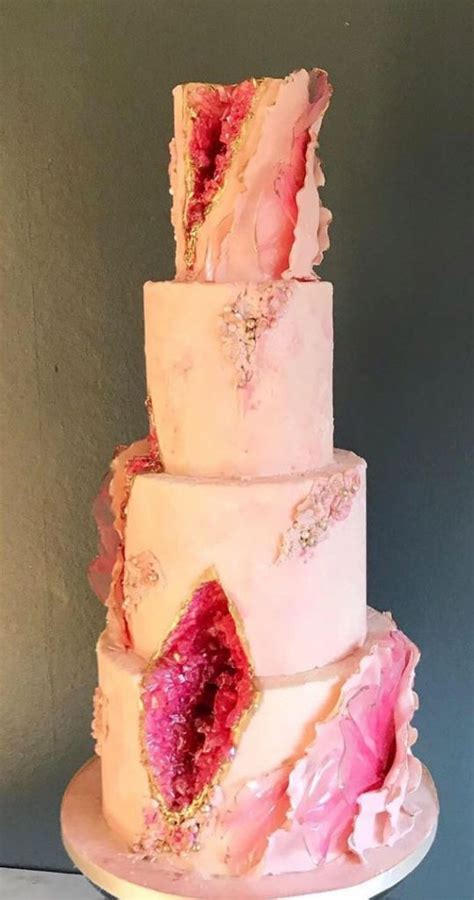 these 50 beautiful wedding cake designs you will be blown away pink geode wedding cake