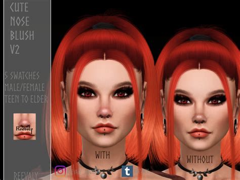 Cute Nose Blush V2 By Reevaly At Tsr Sims 4 Updates