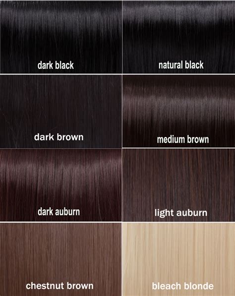Shades Of Black Hair Color Chart