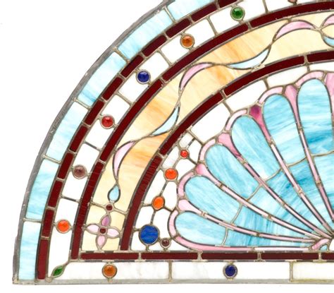 Half Round Stained Glass Window Panel Ebth