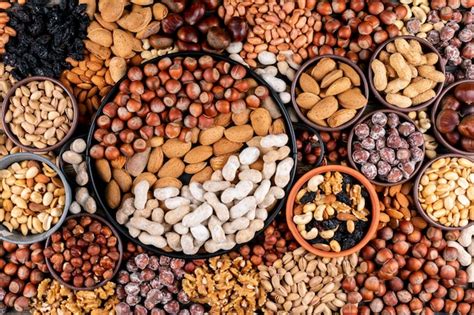 Free Photo Some Of Assorted Nuts And Dried Fruits With Pecan