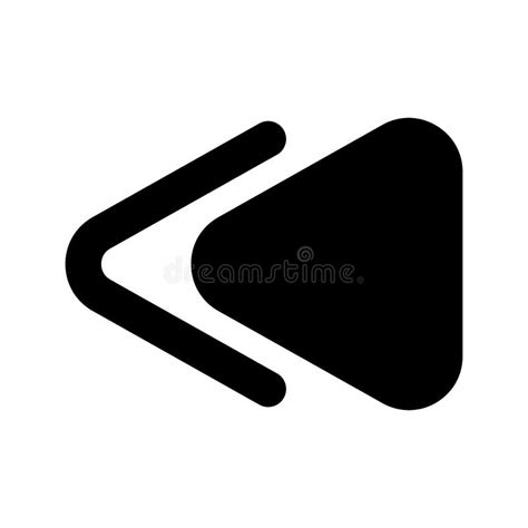 Reverse Button Hand Drawn Outline Doodle Icon Stock Vector