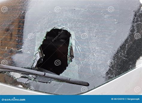 Broken Glass Car Stock Photo Image Of Crime Broken 46124310