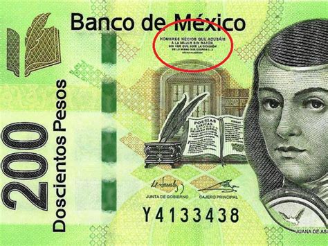 Las Letras Chiquitas Del Billete De 200 Pesos Dinero En Imagen