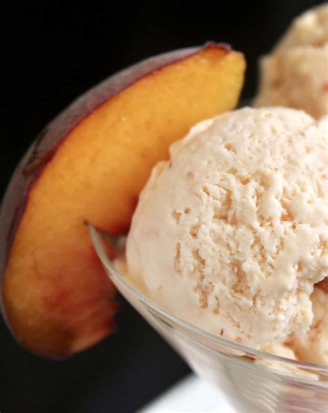 Peach Ice Cream Quick And Easy Blender Recipe Christinas Cucina