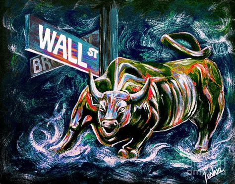 Bull Market Artwork Wallstreet Canvas Art For Sale Teshia Art Bull