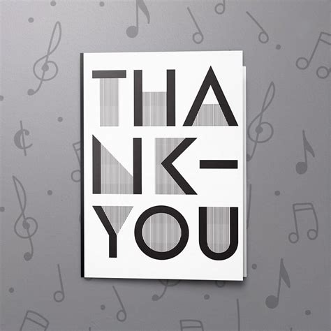 Bold Thank You Musical Thank You Card Bigdawgs Greetings