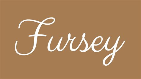 Learn How To Sign The Name Fursey Stylishly In Cursive Writing Youtube