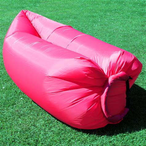 Inflatable Camping Lounger Sleeping Chair Bed Sofa Hangout Laybag Beach