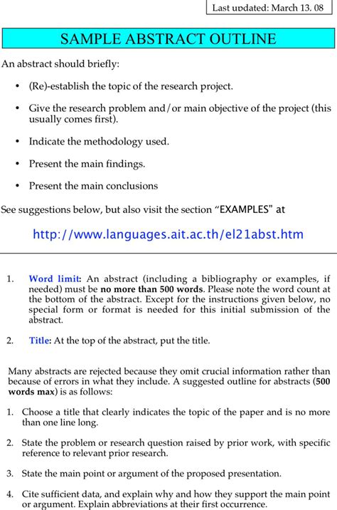 Specifically, it should be one paragraph that is not indented this is a sample apa abstract in the field of education. Abstract Example - Template Free Download | Speedy Template